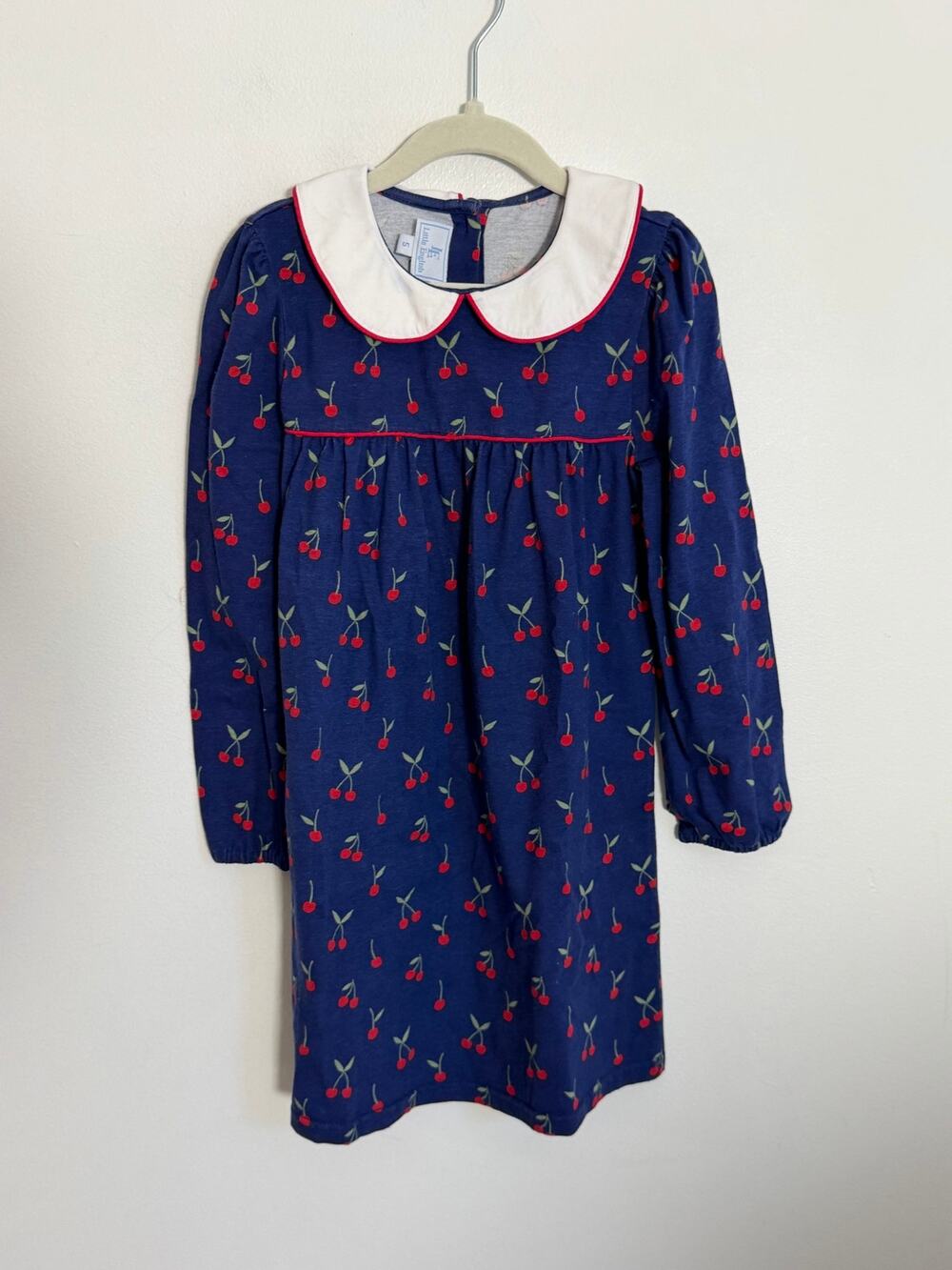 Little English Navy Cherry Dress size 5